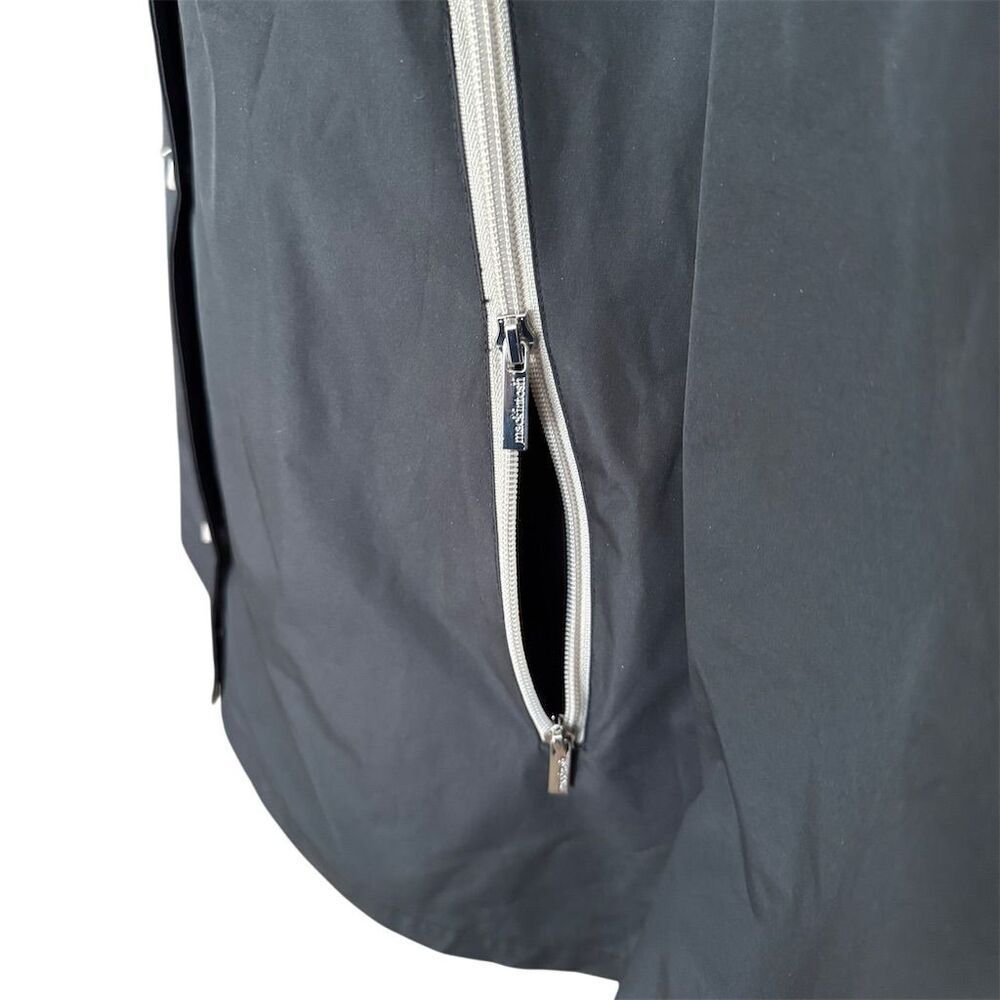 Mackintosh Black Hooded Raincoat Mid-Length Casual Women's Size Petite XL - Picture 5 of 14